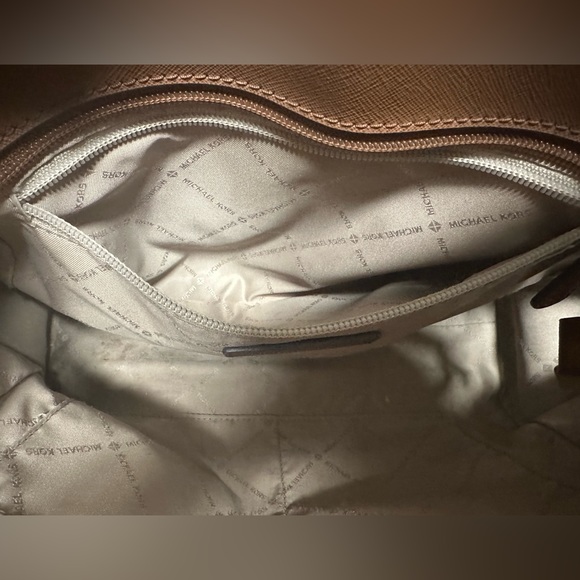 Brown & Tan Michael Kors logo purse - Picture 9 of 13